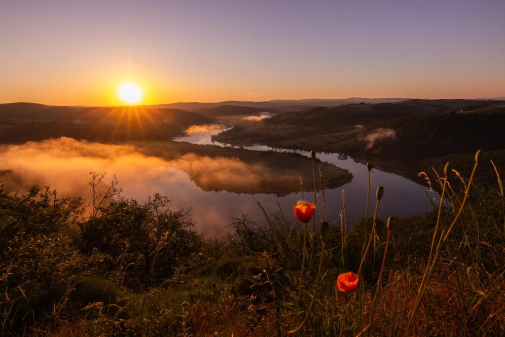 Belvédère du Pêt d'Âne et paysage sauvage des gorges de la Loire