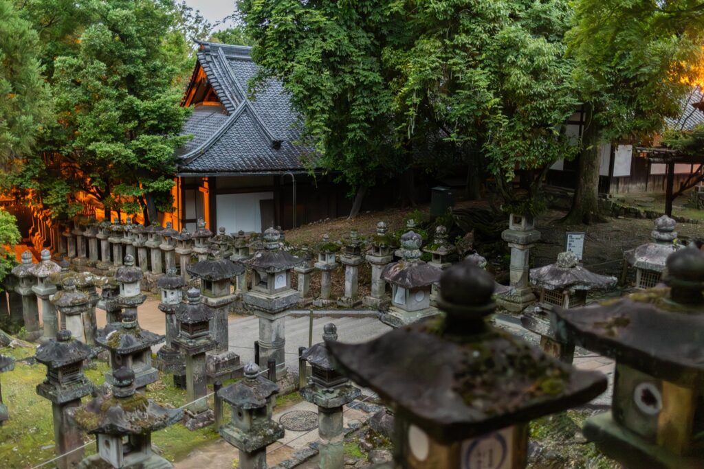 Lanternes en pierre du sanctuaire Kasuga Taisha